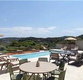  3 bedroom stone villa with pool & seaview, near Acharavi, sleeps 6